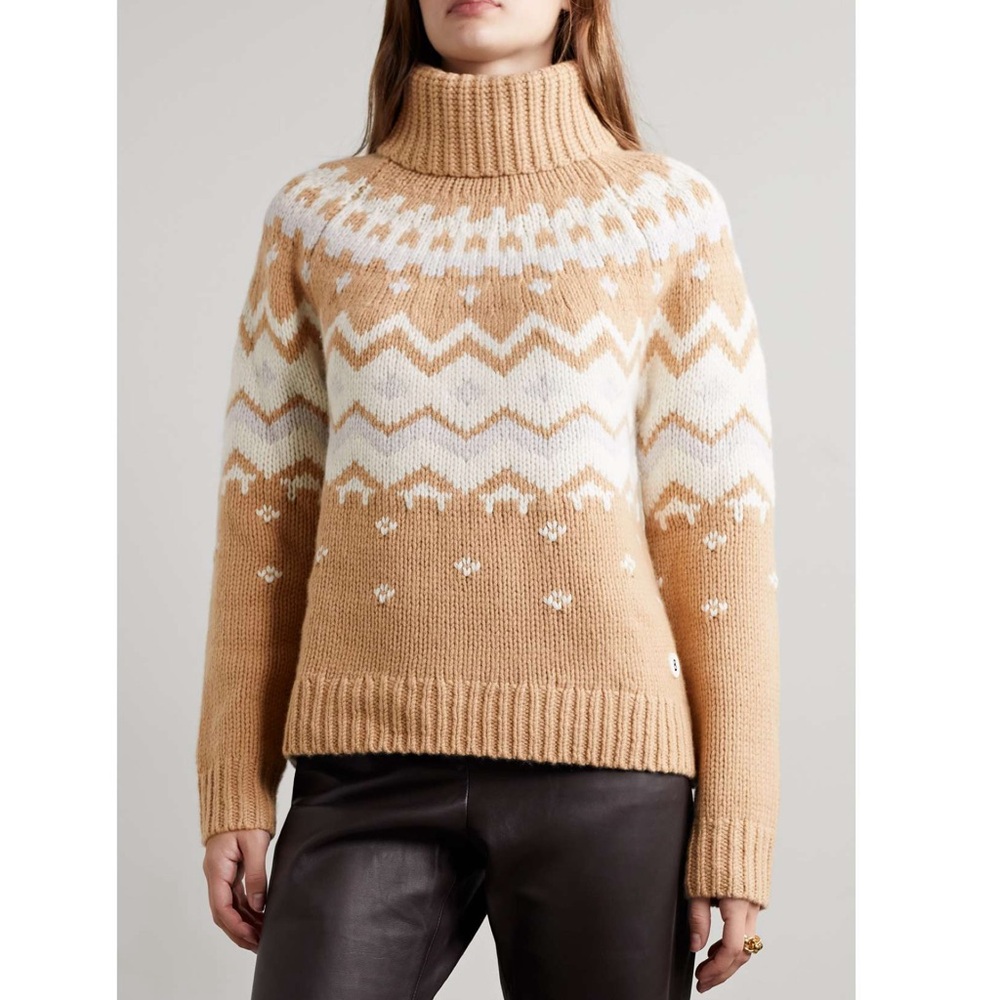 Bogner Sophi fair isle cashmere turtleneck ski sweater - Picture 2 of 11